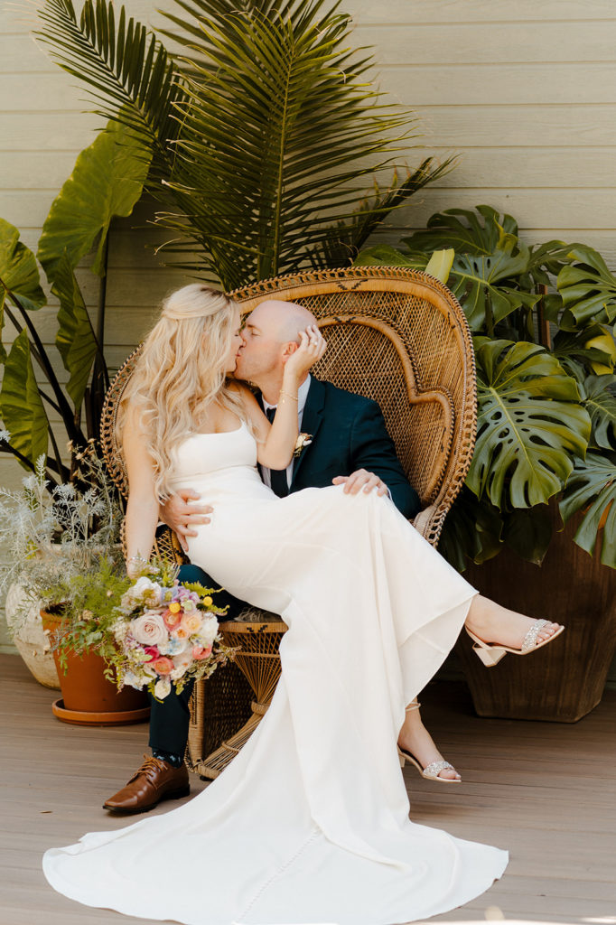 Rachel Christopherson Photography-Sacramento Garden Wedding-Rustic Wedding-Summer Wedding-Northern California-Nor Cal-Bride and Groom-Navy Suit-Boho Wedding-Tropical Wedding