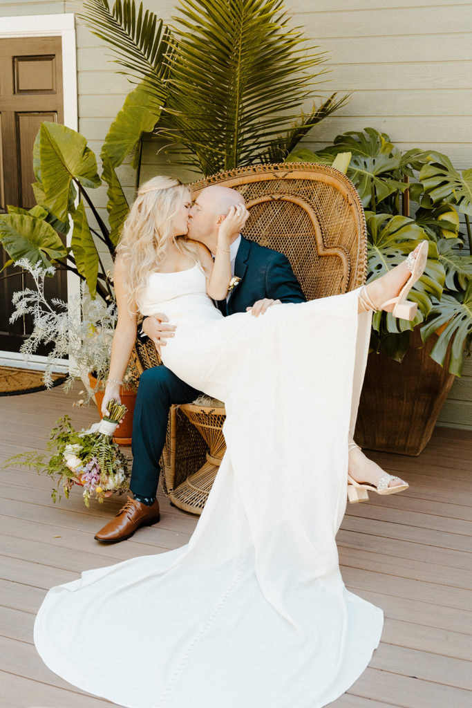 Rachel Christopherson Photography-Sacramento Garden Wedding-Rustic Wedding-Summer Wedding-Northern California-Nor Cal-Bride and Groom-Navy Suit-Boho Wedding-Tropical Wedding 