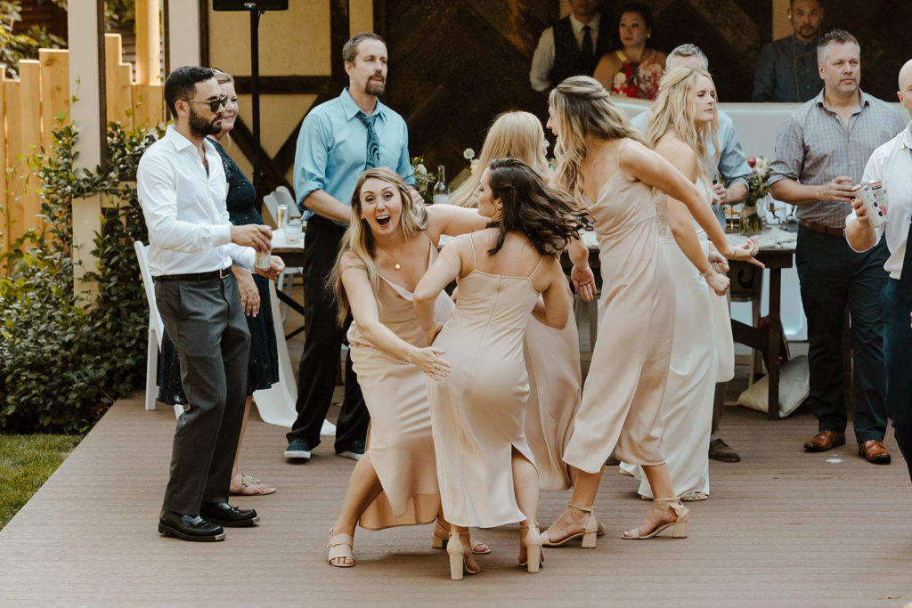 Rachel Christopherson Photography-Sacramento Garden Wedding-Rustic Wedding-Summer Wedding-Northern California-Nor Cal-Wedding Reception-Wedding-Party Table-Wedding Dance Floor-Wedding Reception Dance Floor