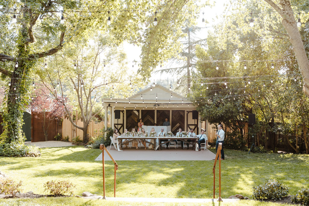 Rachel Christopherson Photography-Sacramento Garden Wedding-Rustic Wedding-Summer Wedding-Northern California-Nor Cal-Wedding Reception-Wedding Party Table