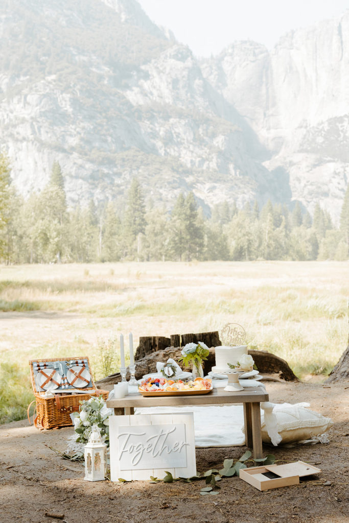 rachelchristophersonphotos-swinging bridge-yosemite elopement-yosemite elopement-swinging bridge elopement-mountain top elopement-northern california elopement-wedding details-wedding details photo-wedding picnic-elopement picnic-sweetheart table