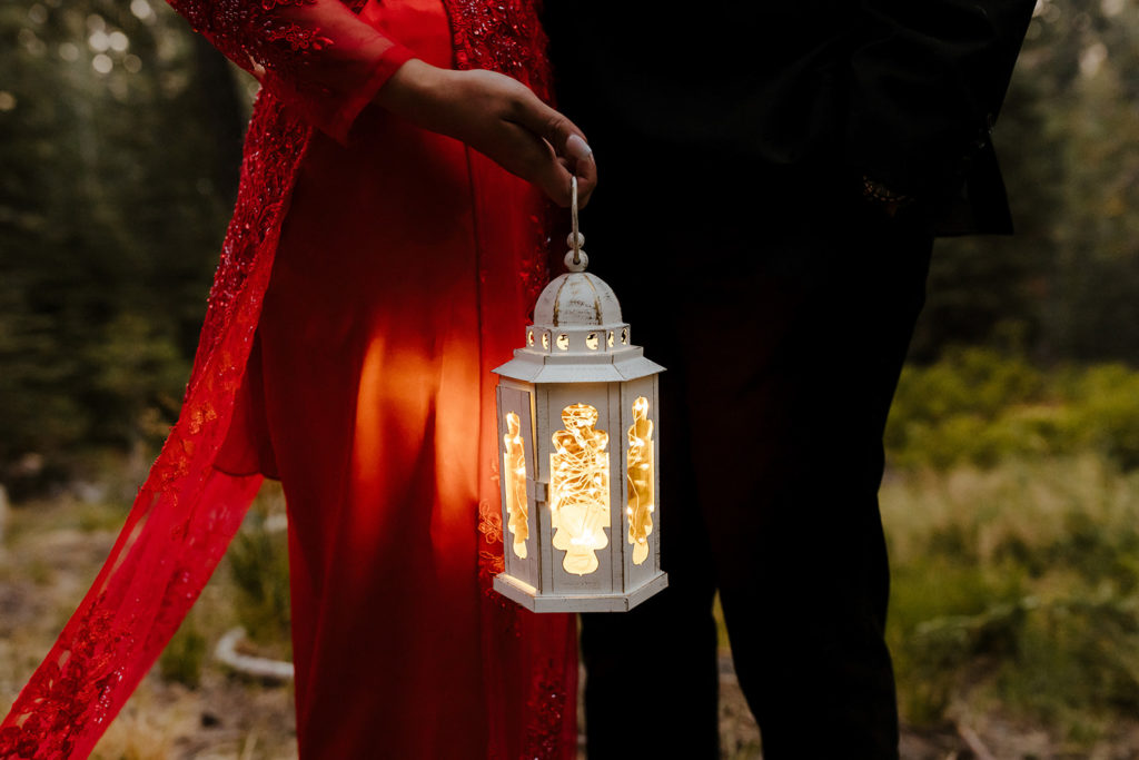 rachelchristophersonphotos-glacier point yosemite elopement-yosemite elopement-glacier point elopement-mountain top elopement-northern california elopement-bride and groom-slick black suit-traditional vietnamese wedding dress