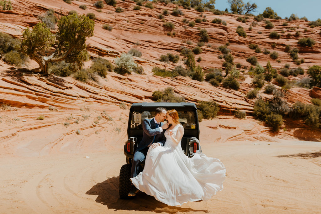 Rachel Christopherson Photography - desert elopement, National Park elopement, adventurous bride and groom, bride and groom photos 
