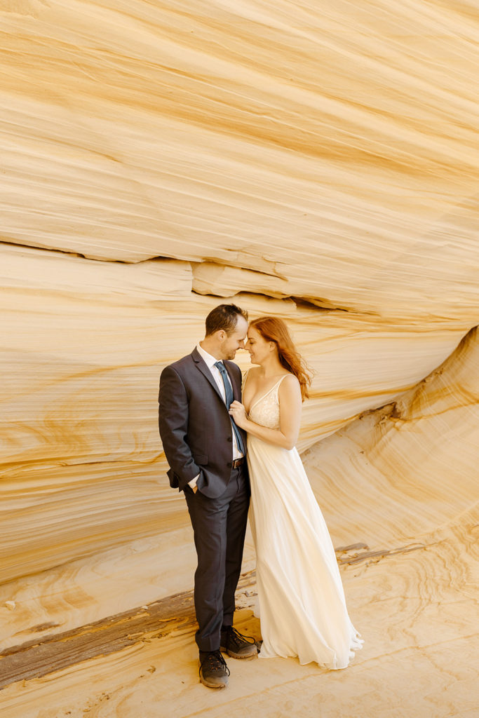 Rachel Christopherson Photography - Zion Utah elopement, National Park elopement, adventurous bride and groom, bride and groom photos 