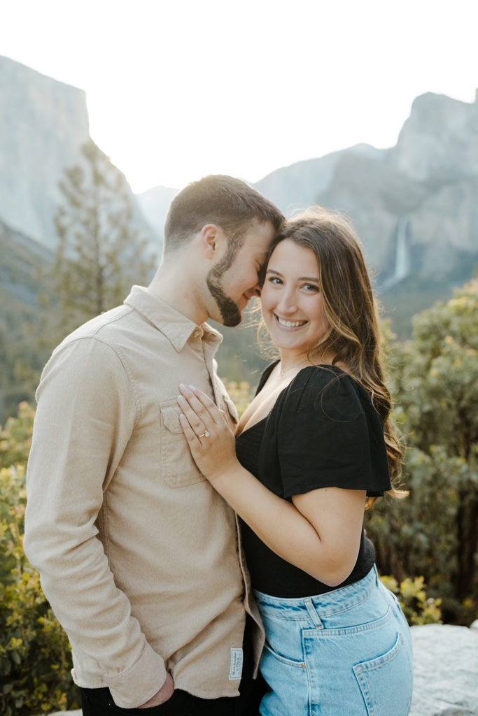 Rachel Christopherson Yosemite Engagement Photographer - Tunnel View engagement photos, surprise proposal photos, engaged couple