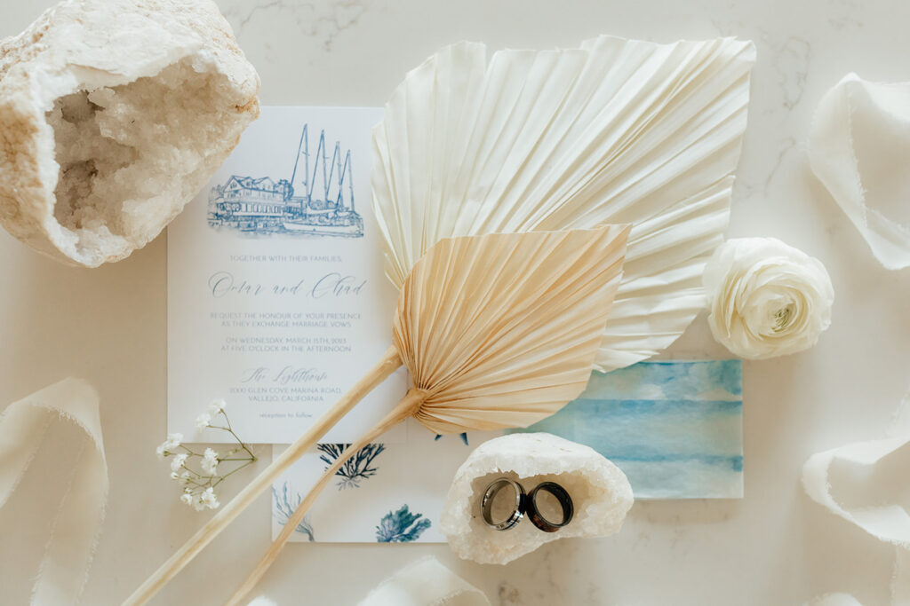 Rachel C Photography - Classy beach inspired wedding details, coastal wedding decor