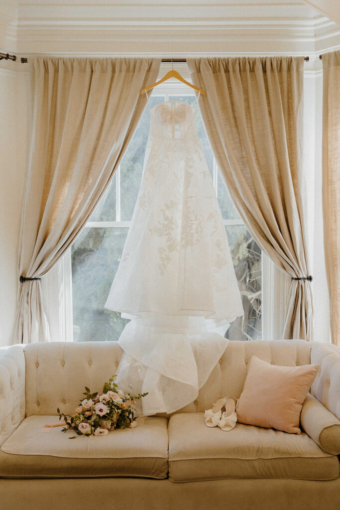 Rachel C Photography - Wedding dress photos, lace wedding dress with train