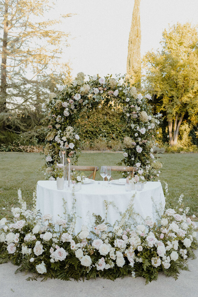 Rachel C Photography - Sweet heart table decor, blush pink wedding florals