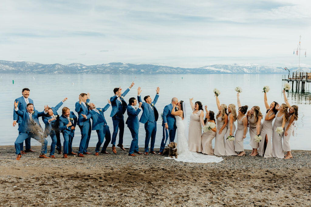 Wedding party photo from Lake Tahoe wedding captured by Lake Tahoe wedding photographer - Rachel C. Photography