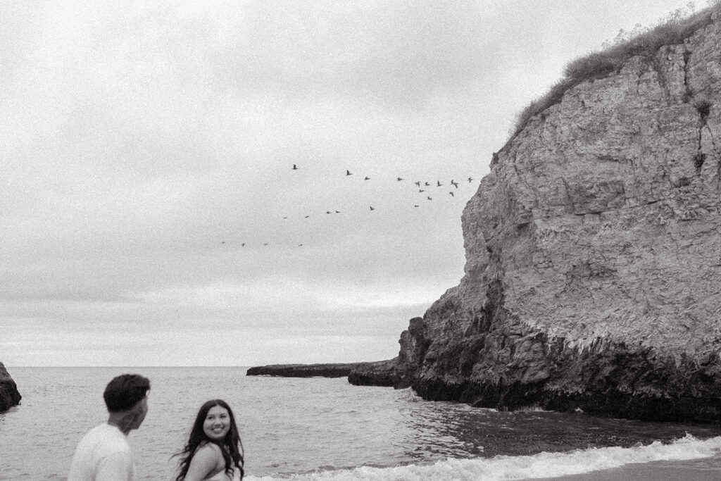 Shark Fun Cove couples beach session - Rachel C. Photography - Santa Cruz Photographer