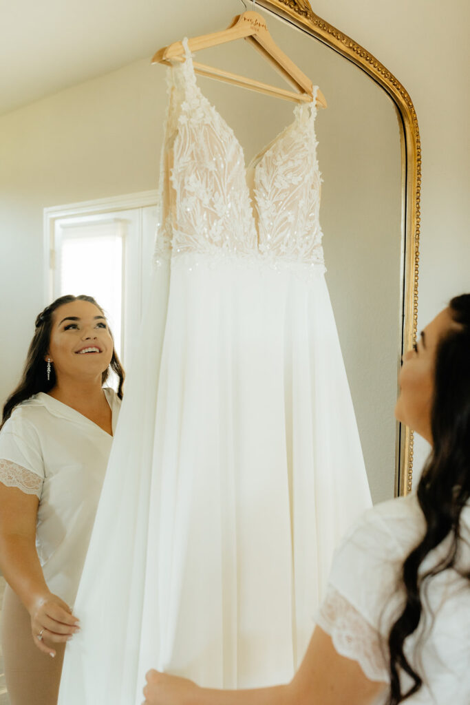 Bride getting ready for wedding