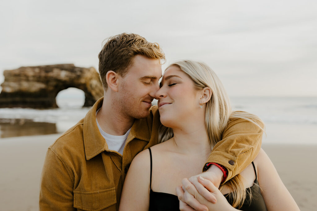 Couples photography at Natural Bridges State Beach 