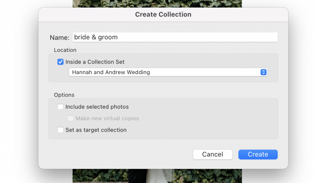 Creating collections in Lightroom - Top 7 Lightroom Editing Hacks For Wedding Photographers To Up Level Your Photos!