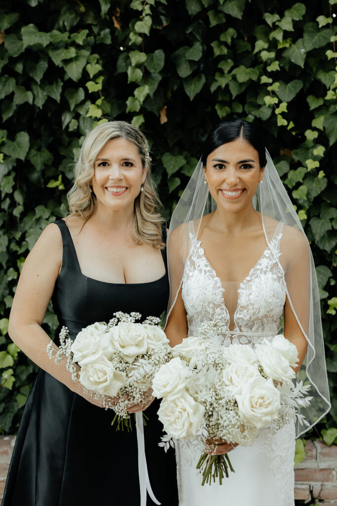 Bride and bridesmaid photo