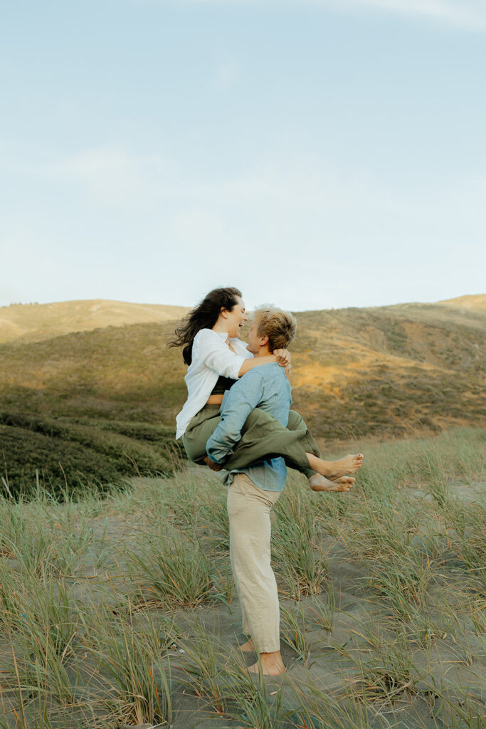 Couple being playful