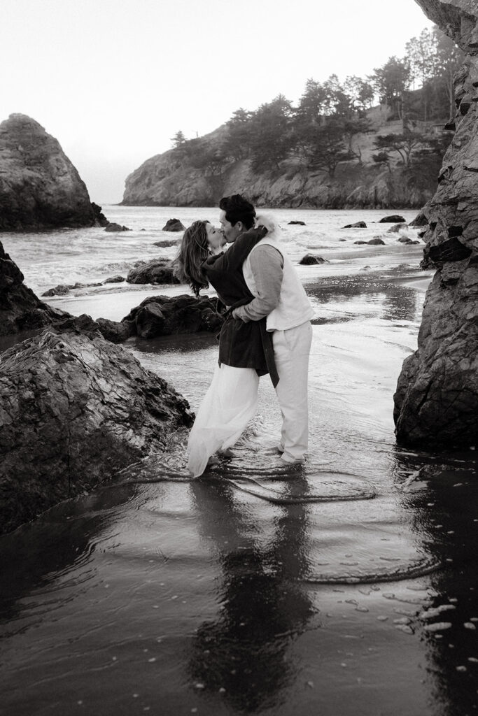 Intimate western inspired Muir Beach elopement