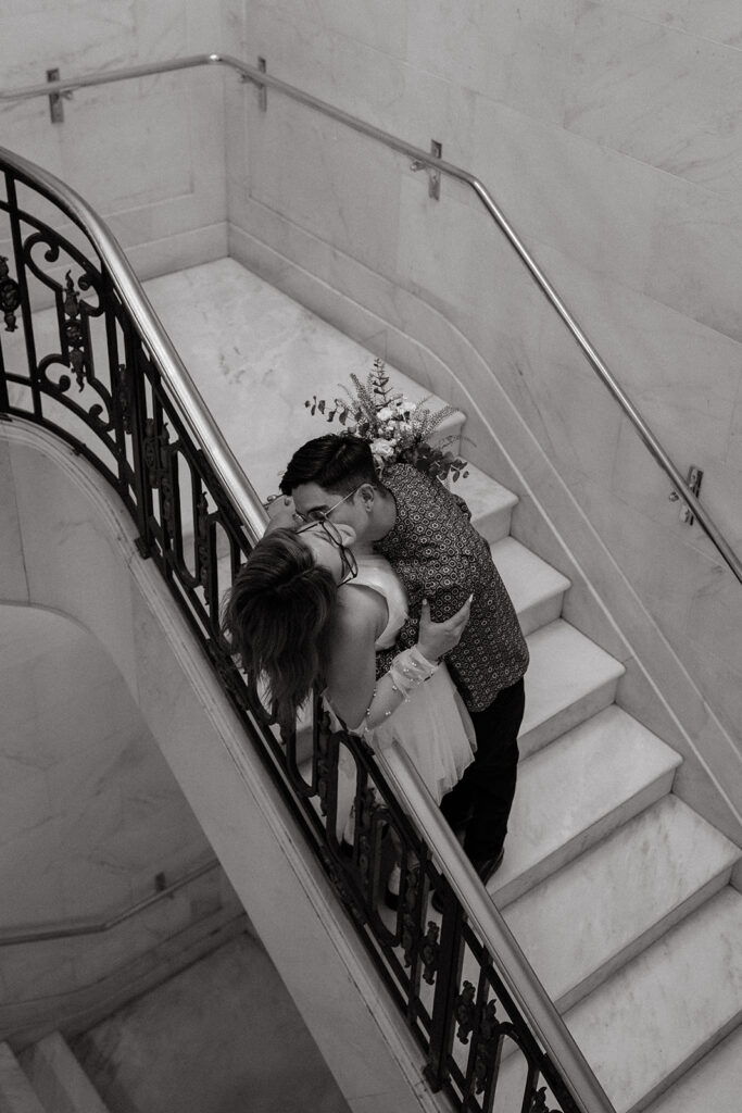 Couples photos from their edgy San Francisco City Hall elopement