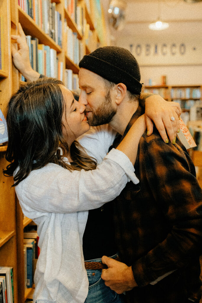 cute couple kissing 