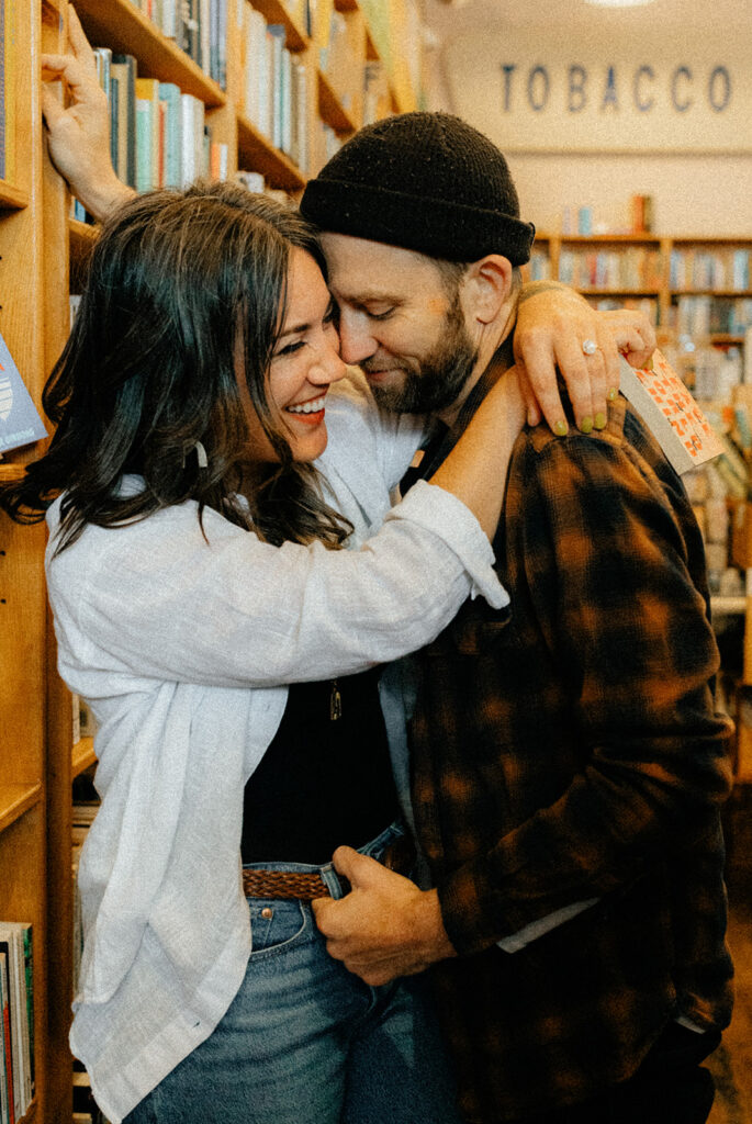 Artsy Engagement Session at Dog Eared Books Valencia, SF
