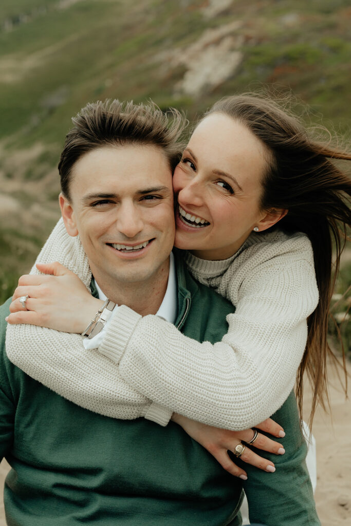 newly engaged couple at their photoshoot 