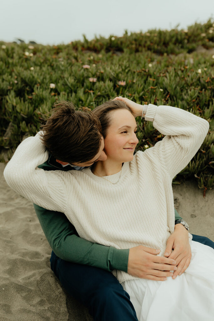 couple hugging during their amazing couple